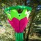 In the Breeze Bright Green 38-inch Lotus Flower Windsock, Outdoor Floral Decoration, 5202